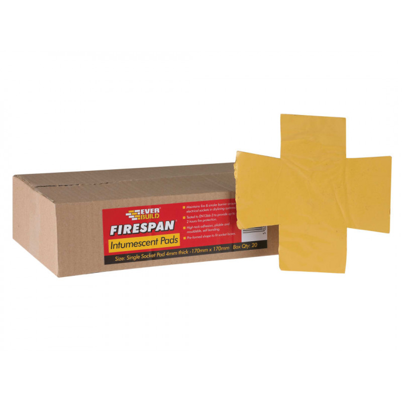 Firespan Intumescent Single Socket Pad (Box 20) Firespan Intumescent Single Socket Pad (Box 20)