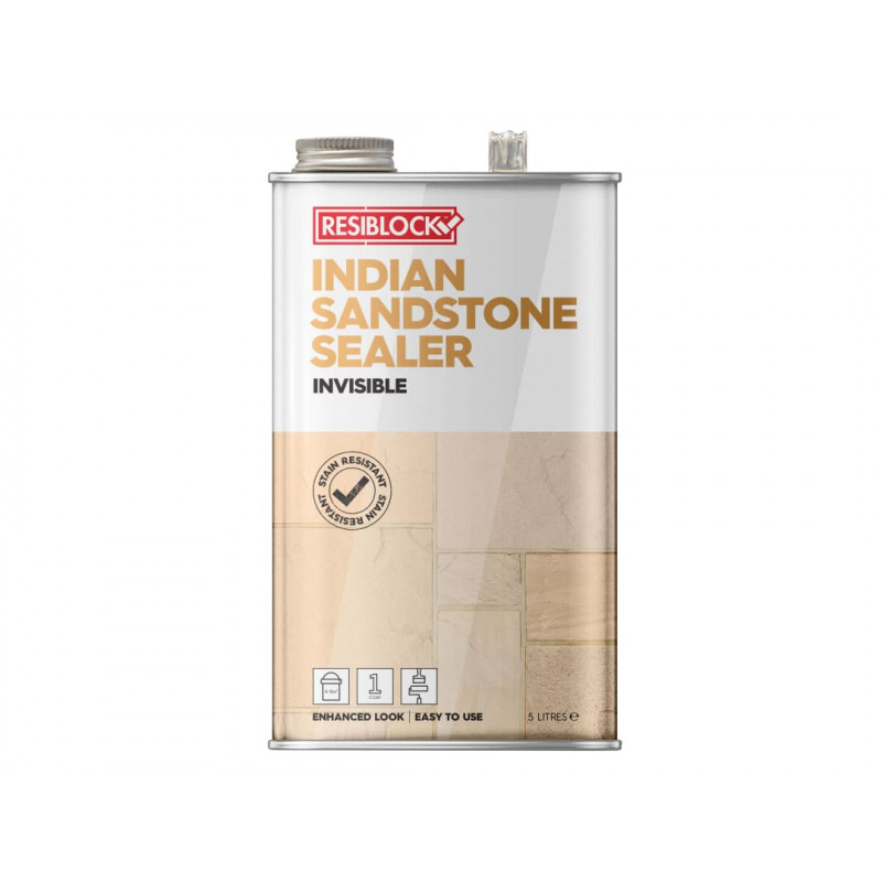 Resiblock Indian Sandstone Sealers Invisible 5 litre Resiblock Indian Sandstone Sealers Invisible 5 litre
