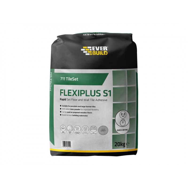 711 TileSet Flexiplus Tile Adhesive Grey 20kg 711 TileSet Flexiplus Tile Adhesive Grey 20kg
