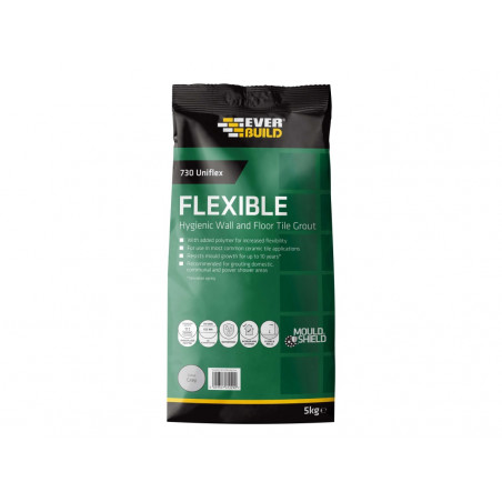 730 Uniflex Hygienic Tile Grout Grey 5kg