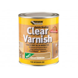 Quick Dry Wood Varnish Matt Clear 2.5 litre