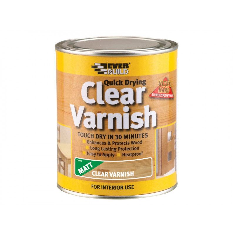 Quick Dry Wood Varnish Matt Clear 2.5 litre
