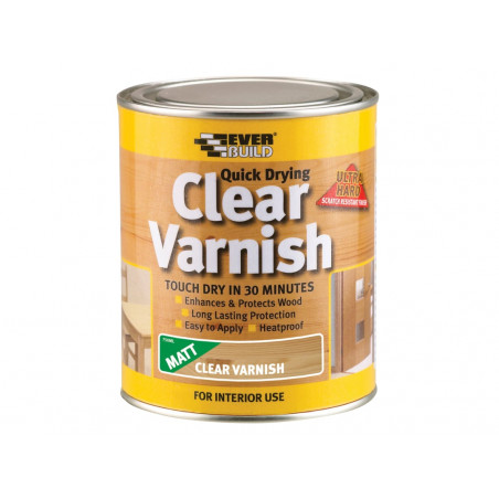 Quick Dry Wood Varnish Matt Clear 2.5 litre