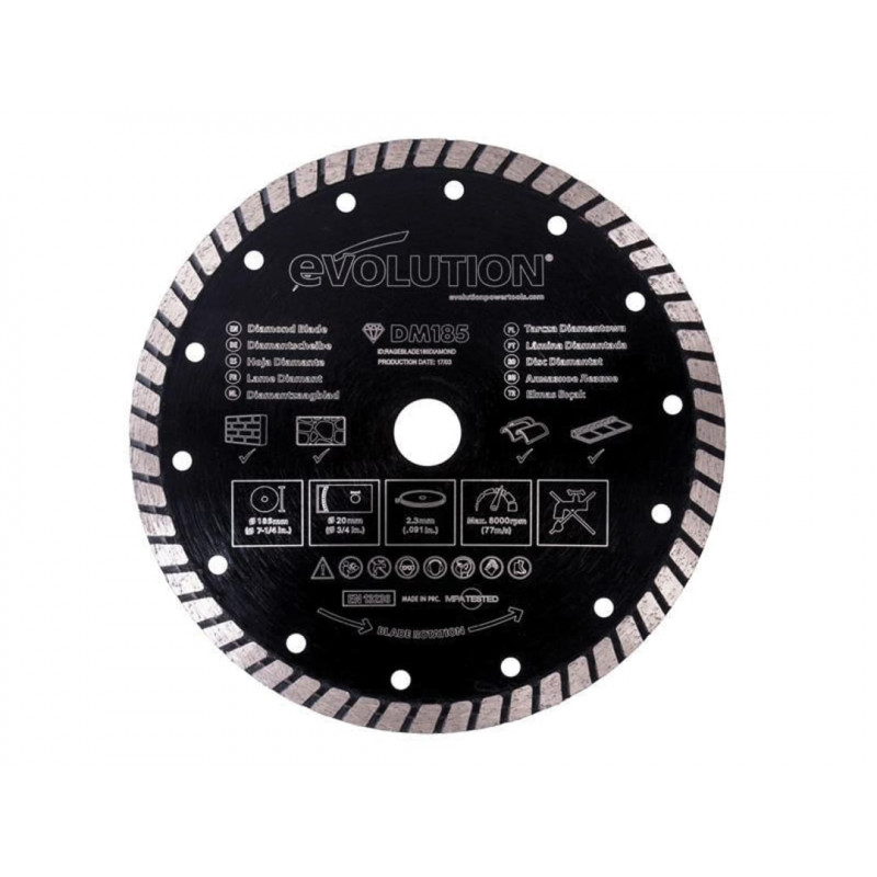 Diamond Blade, Segmented Rim 185 x 20mm Diamond Blade, Segmented Rim 185 x 20mm