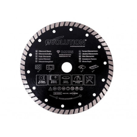 Diamond Blade, Segmented Rim 185 x 20mm
