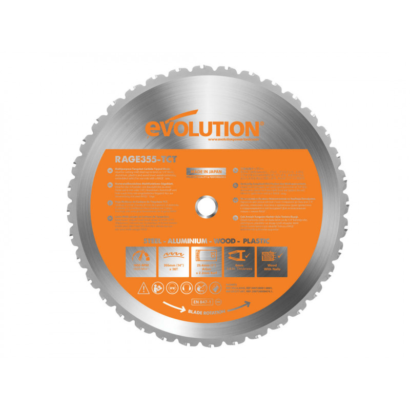Multi-Material Chop Saw Blade 355 x 25.4mm x 36T