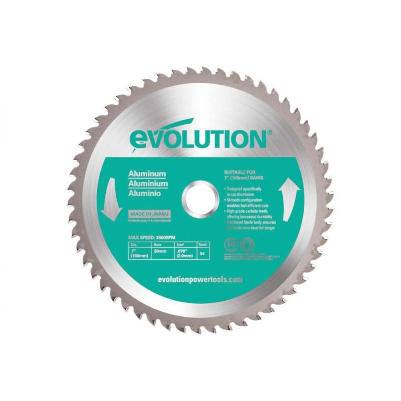 Aluminium Cutting Circular Saw Blade 180 x 20mm x 54T Aluminium Cutting Circular Saw Blade 180 x 20mm x 54T