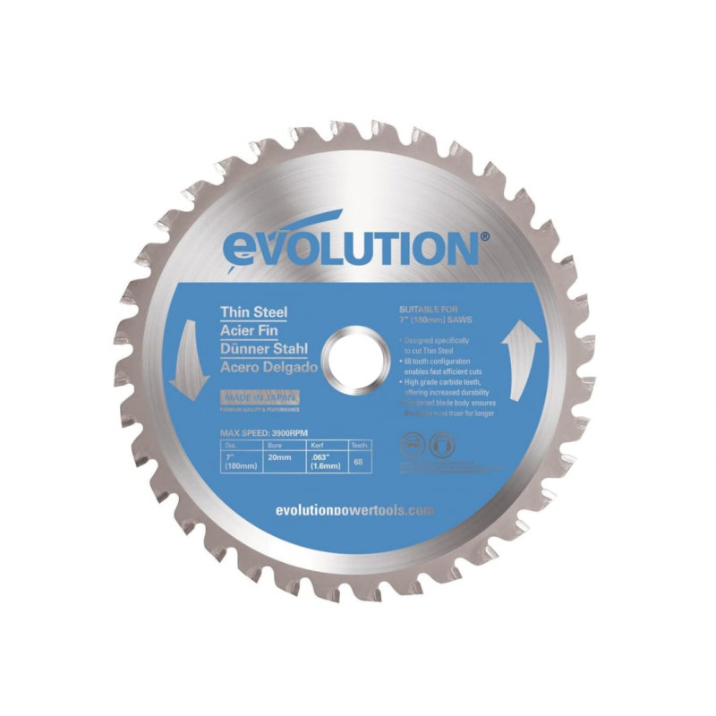 Thin Steel Cutting Circular Saw Blade 180 x 20mm x 68T Thin Steel Cutting Circular Saw Blade 180 x 20mm x 68T