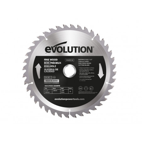 Fine Wood Mitre/Table Saw Blade 185 x 20mm x 40T