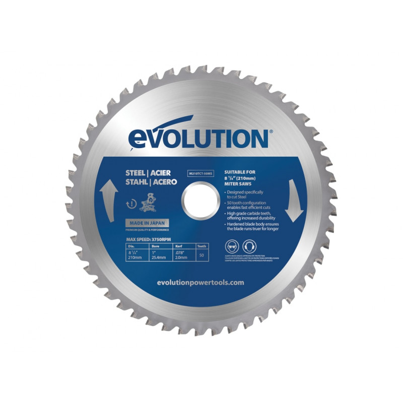 Mild Steel Cutting Mitre Saw Blade 210 x 25.4mm x 50T Mild Steel Cutting Mitre Saw Blade 210 x 25.4mm x 50T