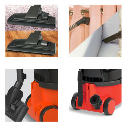 Numatic Henry HVR160 Compact Bagged Cylinder Vacuum Cleaner in Red / Black (240V)