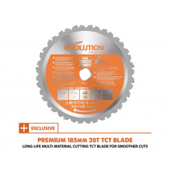 R185SMS+ 185mm Multi-Material Sliding Mitre Saw 1200W 240V