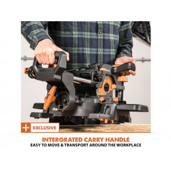 R185SMS+ 185mm Multi-Material Sliding Mitre Saw 1200W 240V