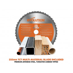 R255SMS+ Pro Multi-Material Sliding Mitre Saw 255mm 2000W 240V