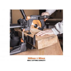 R255SMS+ Pro Multi-Material Sliding Mitre Saw 255mm 2000W 240V
