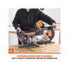 R255SMS-DB+ Multi-Material Sliding Mitre Saw 255mm 2000W 240V