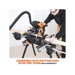 R255SMS-DB+ Multi-Material Sliding Mitre Saw 255mm 1600W 110V