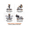 R255SMS-DB+ Multi-Material Sliding Mitre Saw 255mm 2000W 240V