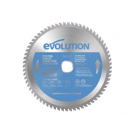 Thin Steel Cutting Circular Saw Blade 210 x 25.4 x 68T