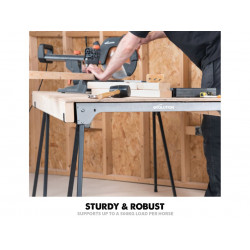 Metal Folding Sawhorse Stand (Twin Pack)