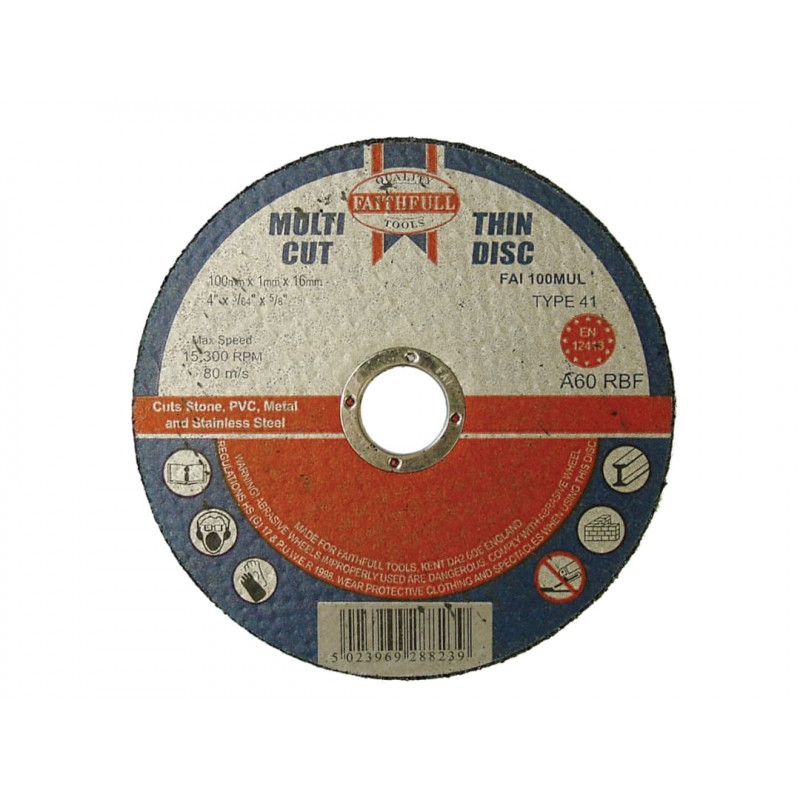 Multi-Purpose Cutting Disc 100 x 1.0 x 16mm (Pack 10) Multi-Purpose Cutting Disc 100 x 1.0 x 16mm (Pack 10)