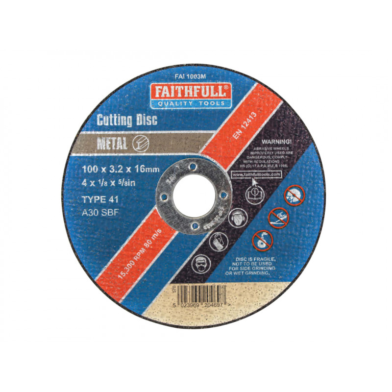 Metal Cut Off Disc 100 x 3.2 x 16mm Metal Cut Off Disc 100 x 3.2 x 16mm