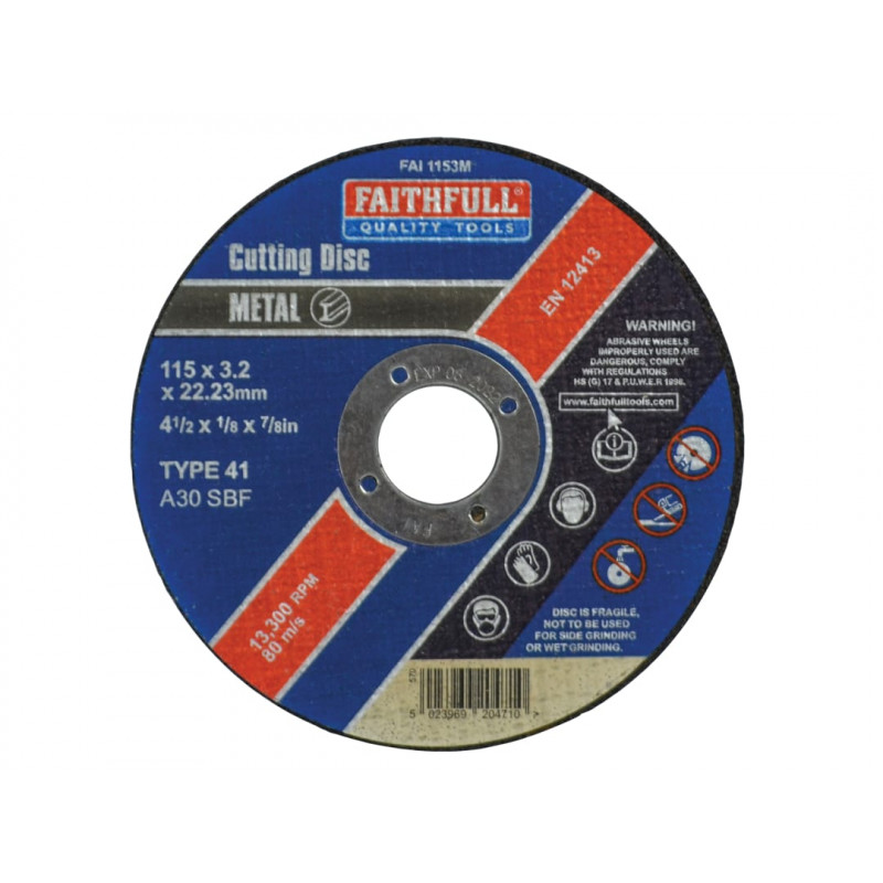 Metal Cut Off Disc 115 x 3.2 x 22.23mm Metal Cut Off Disc 115 x 3.2 x 22.23mm
