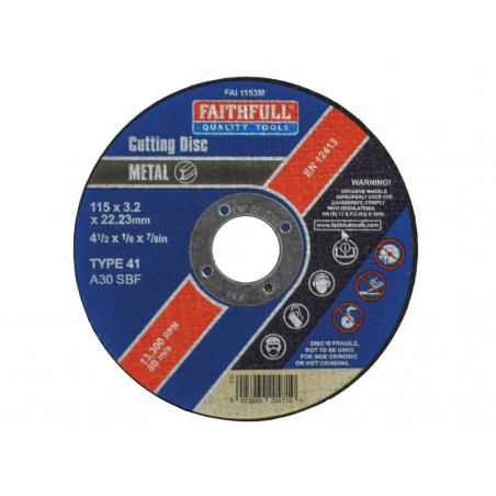 Metal Cut Off Disc 115 x 3.2 x 22.23mm