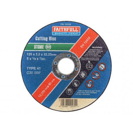Stone Cut Off Disc 125 x 3.2 x 22.23mm