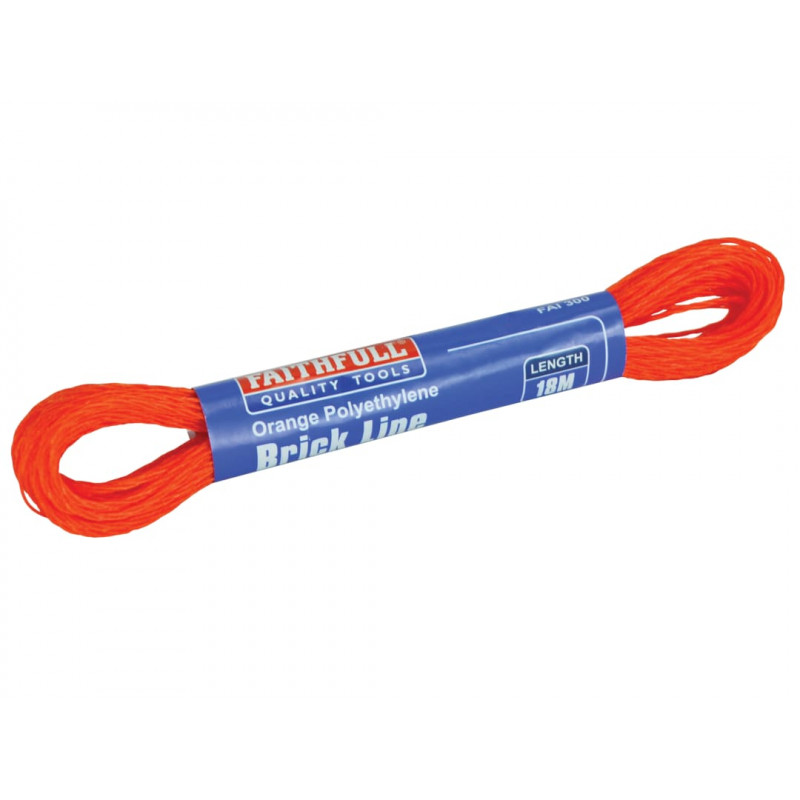 300 Polyethylene Brick Line 18m (59ft) Orange (Box 12) 300 Polyethylene Brick Line 18m (59ft) Orange (Box 12)