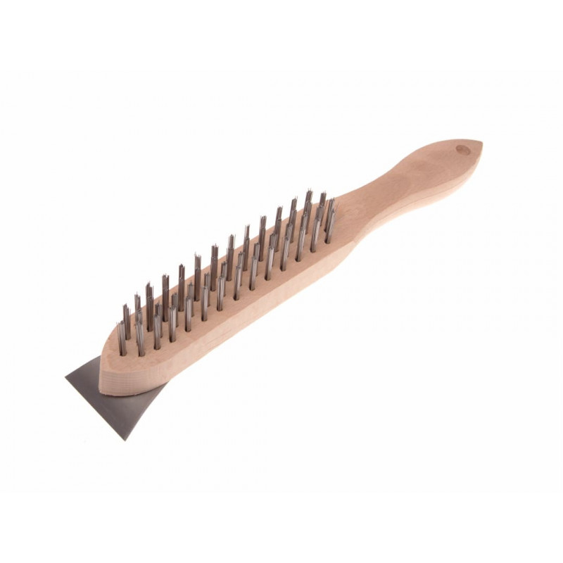 580/4S Lightweight Scratch Brush with Scraper - 4 Row 580/4S Lightweight Scratch Brush with Scraper - 4 Row