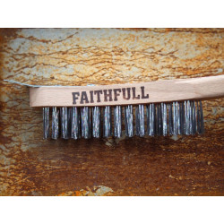 Lightweight Scratch Brush with Scraper, Four Row