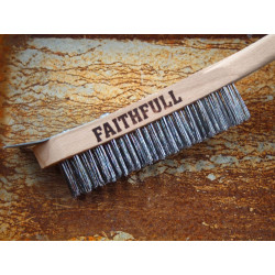 Lightweight Scratch Brush with Scraper, Four Row