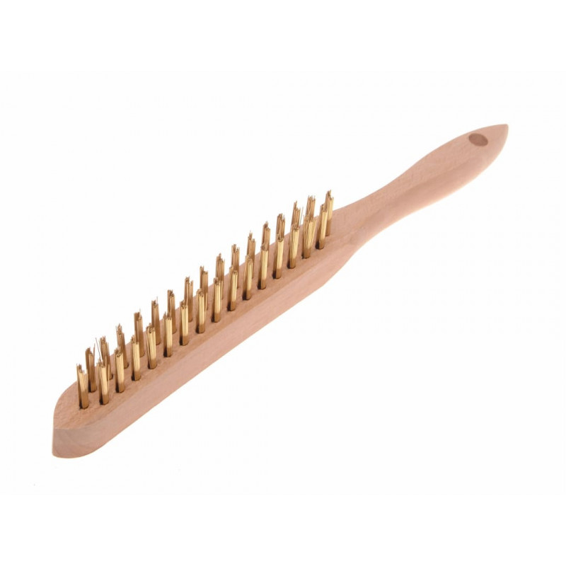 680/B2 Brass Wire Scratch Brush - 2 Row 680/B2 Brass Wire Scratch Brush - 2 Row
