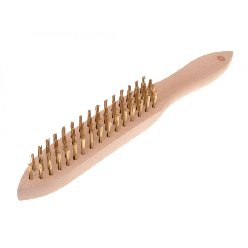 680/B4 Brass Wire Scratch Brush - 4 Row 680/B4 Brass Wire Scratch Brush - 4 Row