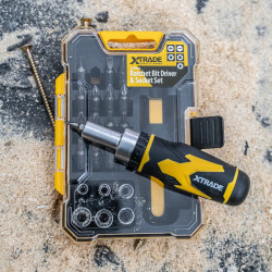 XTrade X0900076 Ratchet Bit Driver & Socket Set (23 Piece)