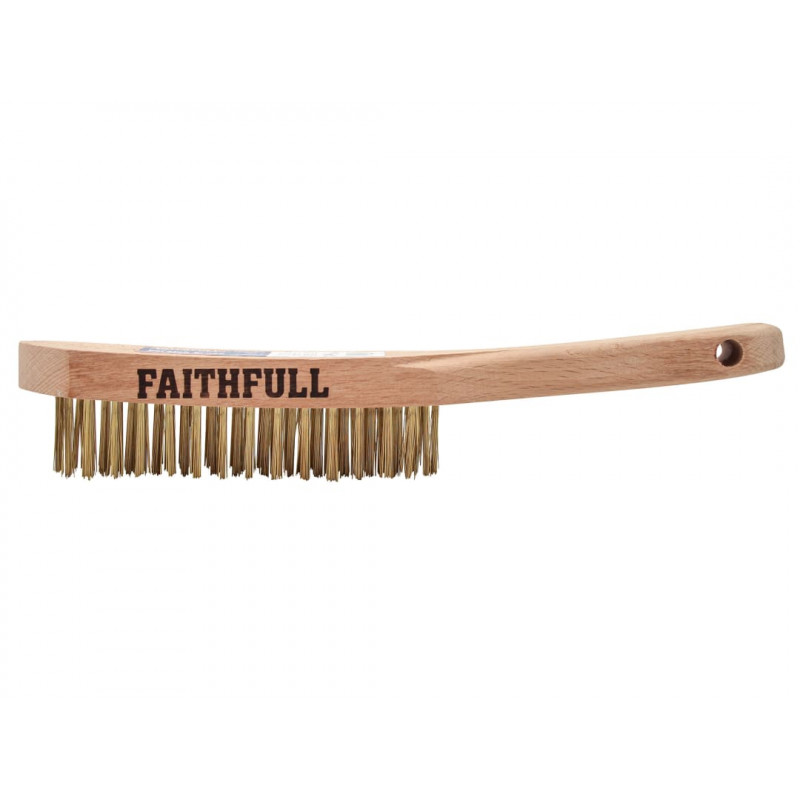 Brass Scratch Brush, Four Row Brass Scratch Brush, Four Row