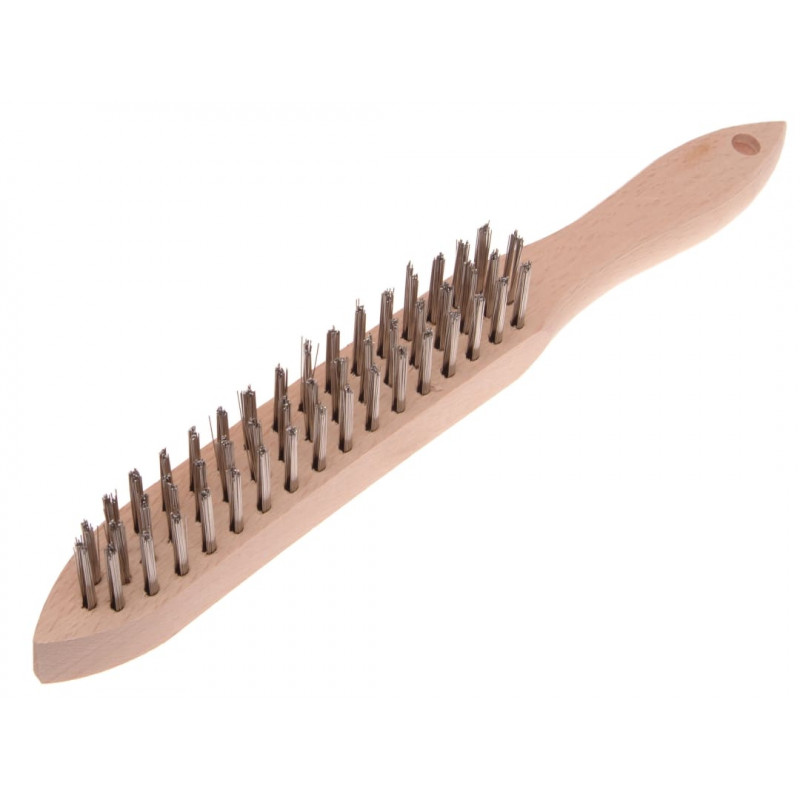 680/S3 Heavy-Duty Stainless Steel Scratch Brush - 3 Row 680/S3 Heavy-Duty Stainless Steel Scratch Brush - 3 Row
