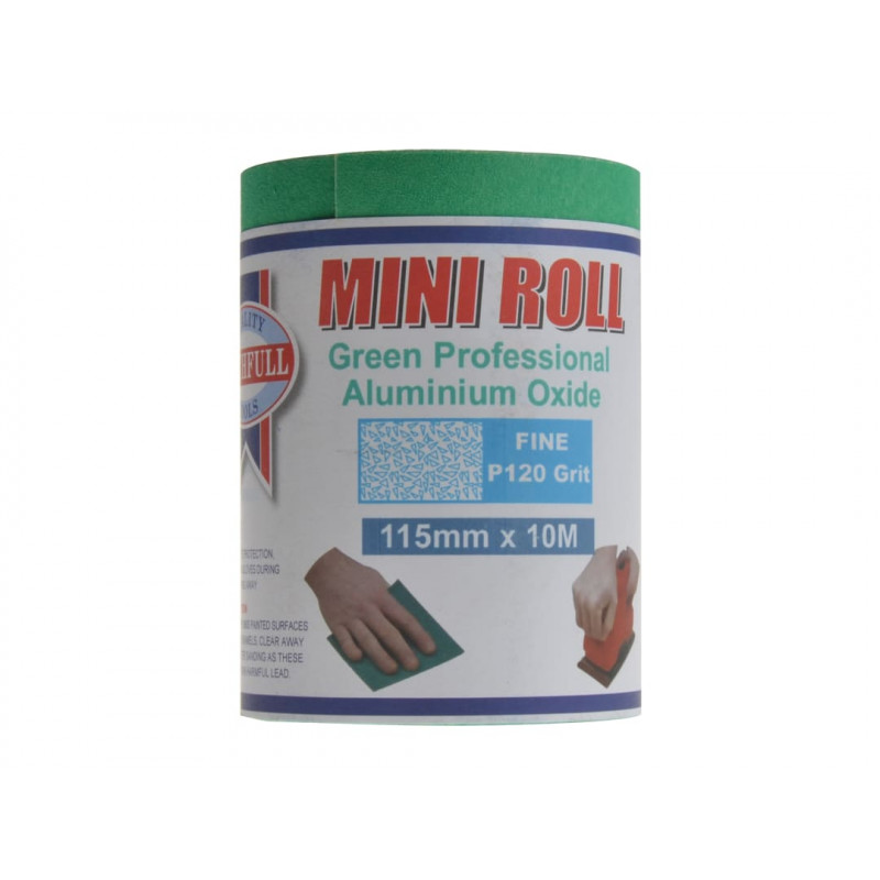 Aluminium Oxide Sanding Paper Roll Green 115mm x 10m 120G Aluminium Oxide Sanding Paper Roll Green 115mm x 10m 120G