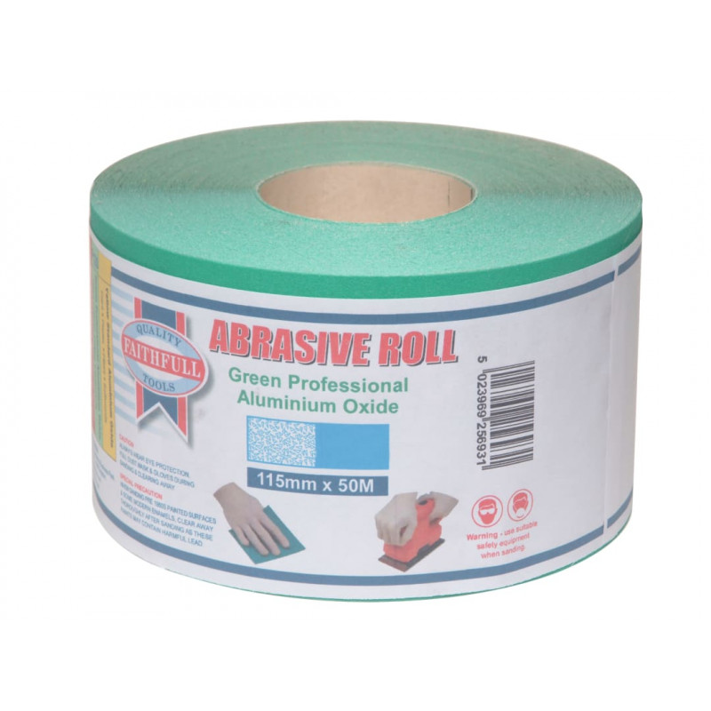 Aluminium Oxide Sanding Paper Roll Green 115mm x 50m 120G Aluminium Oxide Sanding Paper Roll Green 115mm x 50m 120G