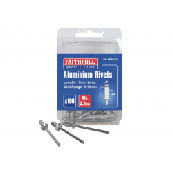 Aluminium Rivets 3.2 x 13mm Long Pre-Pack of 100