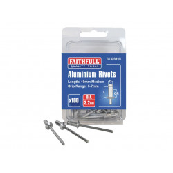 Aluminium Rivets 3.2 x 10mm Medium Pre-Pack of 100