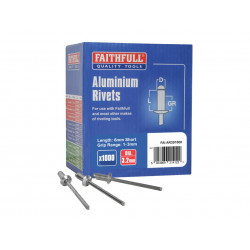 Aluminium Rivets 3.2 x 6mm Short Bulk Pack of 1000