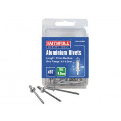 Aluminium Rivets 4.8 x 11mm Medium Pre-Pack of 50