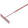 Asphalt Rake 16 Flat Teeth - Tubular Steel Shaft