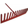 Asphalt Rake 16 Flat Teeth - Tubular Steel Shaft