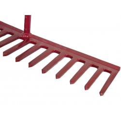 Asphalt Rake 16 Flat Teeth - Tubular Steel Shaft