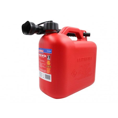 Plastic Fuel Can Red 5 litre