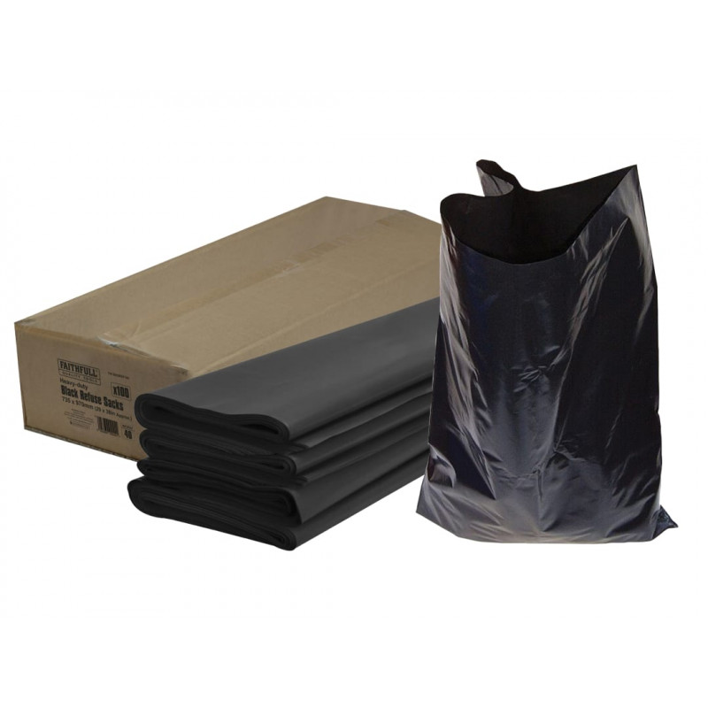 Heavy-Duty Black Refuse Sacks (Pack 100) Heavy-Duty Black Refuse Sacks (Pack 100)