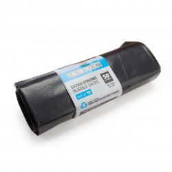 Punchin Black Heavy-Duty Rubble Sacks 50 × 75cm (20 Rolls of 10)